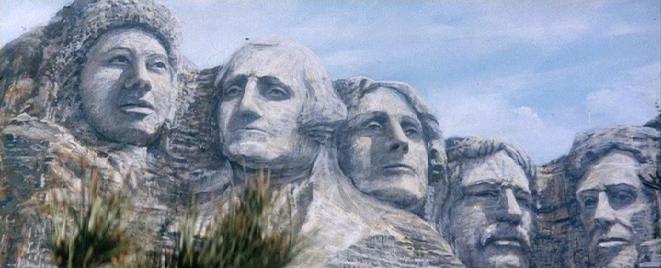 mount rushmore 5th face. Mount Rushmore as depicd in