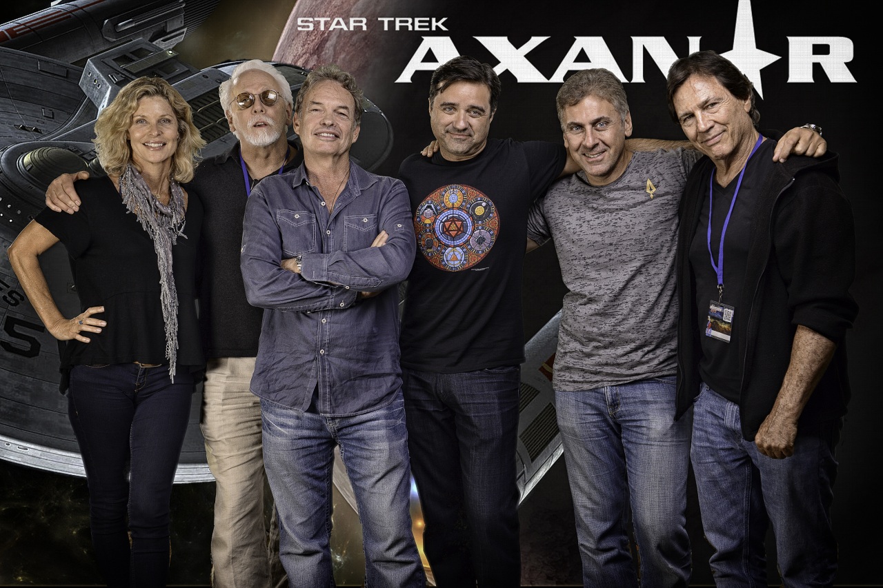 Many of the previously billed cast and crew of Axanar will not be allowed to participate in the production going forward, according to the settlement terms. Pictured here: Kate Vernon, J.G. Hertzler, Gary Graham, Christian Gossett, Alec Peters, Richard Hatch