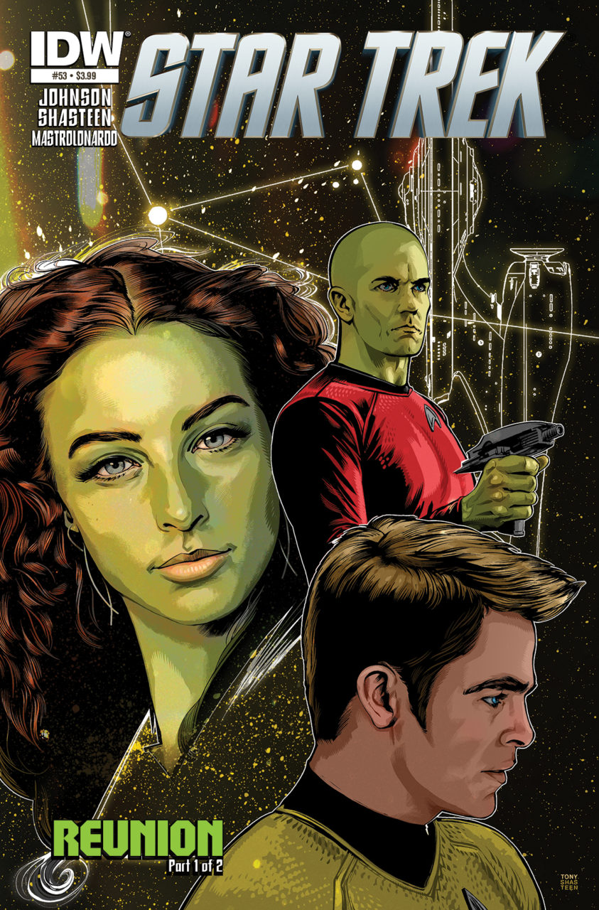 Star Trek #53 cover illustration by Tony Shasteen (art courtesy of idwpublishing.com)
