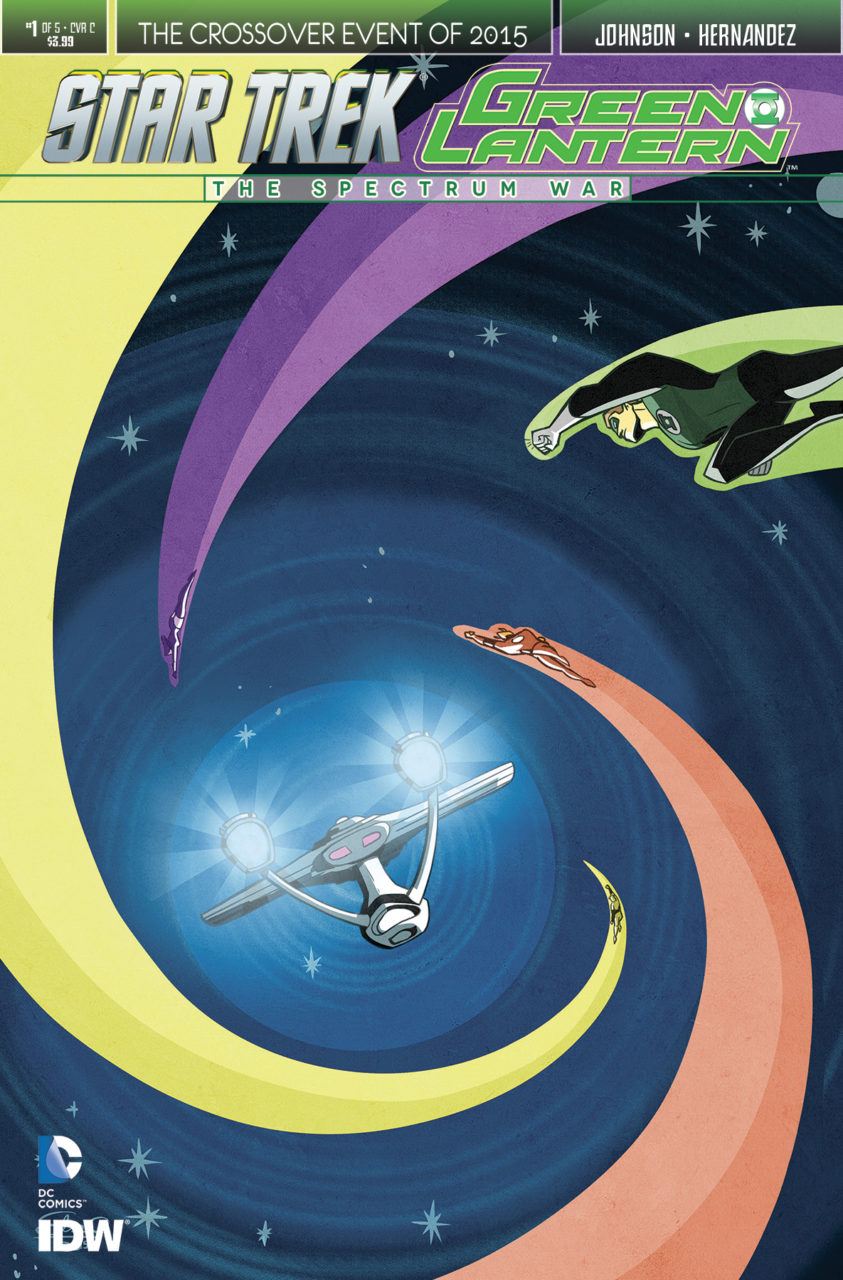 Star Trek Green Lantern Spectrum War #1 variant cover by Elsa Charretier (photo courtesy of idwpublishing.com)