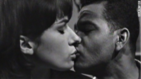 The actual first interracial kiss on television, from a televised play of "You in Your Small Corner"