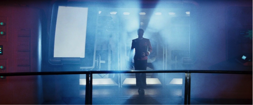 Kirk walks onto the bridge in Star Trek II