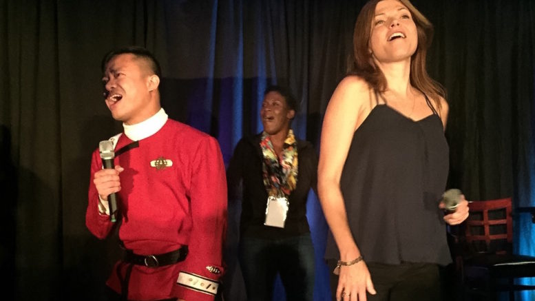 Michael Nguyen and Nicole DeBoer rock on out stage at Star Trek New Jersey