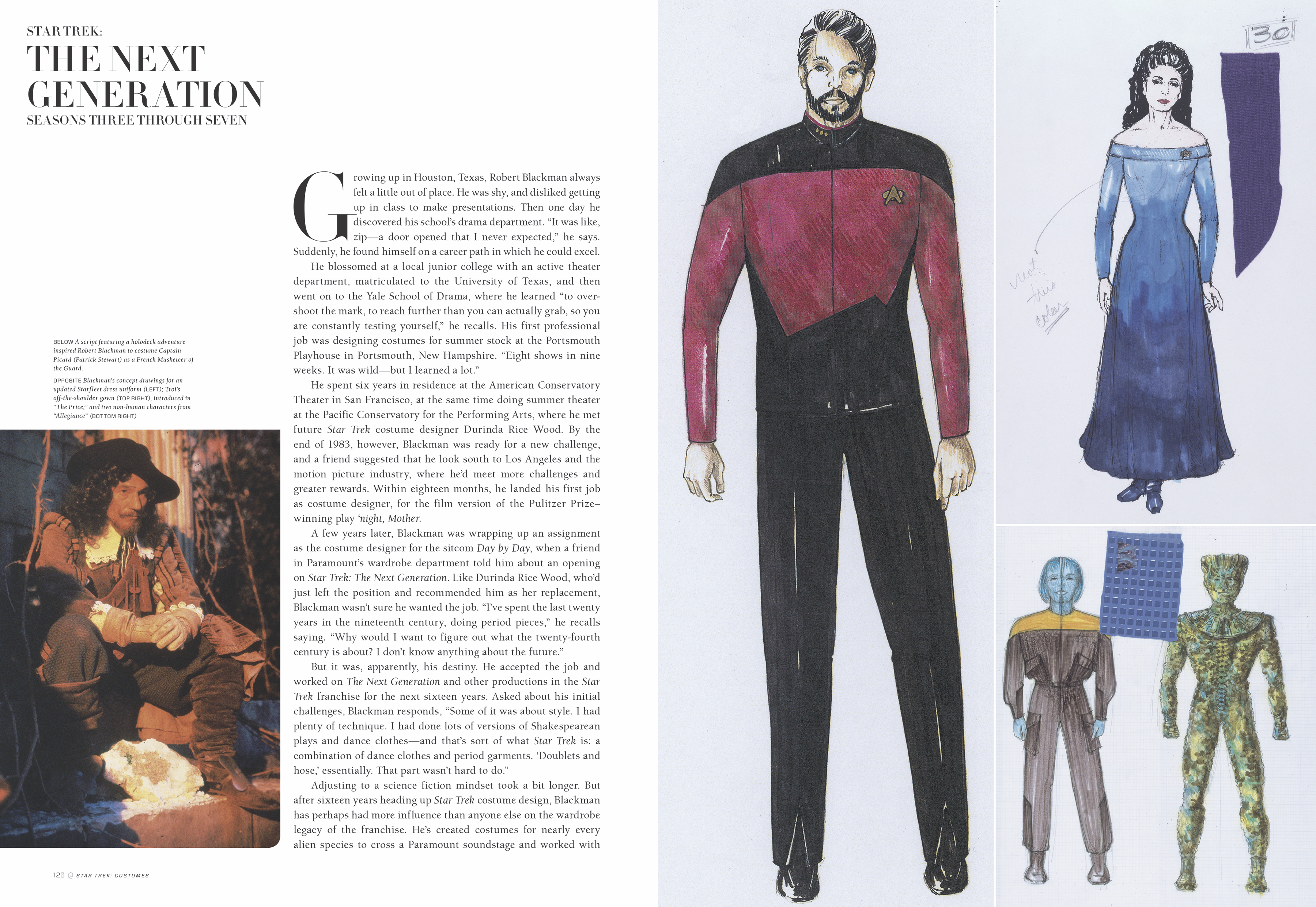 Star Trek: The Next Generation pages from the Star Trek Costumes book