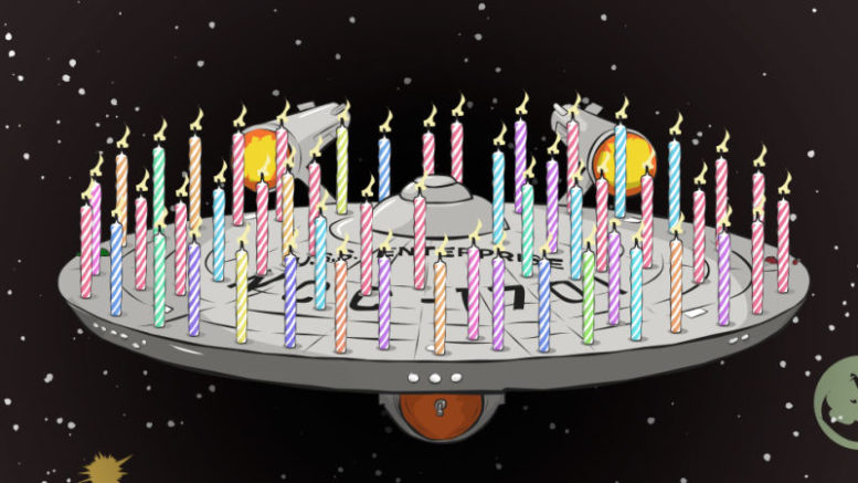 Enterprise Star Trek Anniversary Birthday Cake Candles