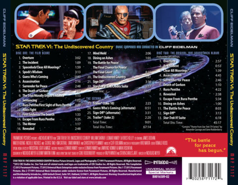 Star Trek VI CD Back Cover