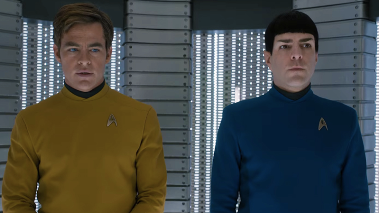 Chris Pine and Zachary Quinto in Star Trek Beyond