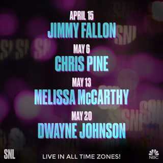 Chris Pine revealed as one of SNL's final four hosts of the season