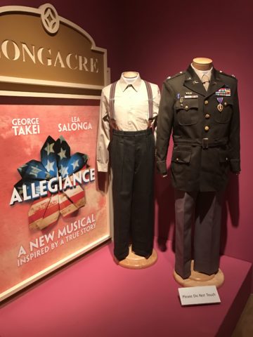 Costumes from Takei's Broadway musical "Allegiance" - on display at the Japanese American National Museum