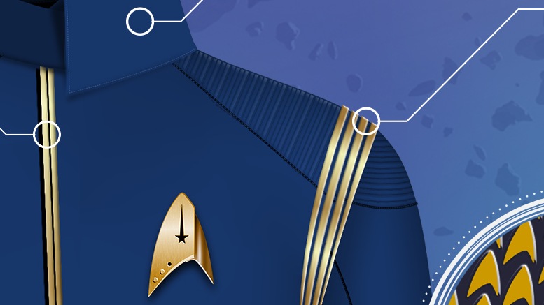 Star Trek Discovery Season 2 Starfleet Captain Pike Shirt Uniform Badge Costumes 
