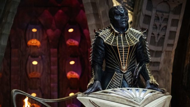 Chris Obi as T'Kuvma, a Klingon in Star Trek: Discovery