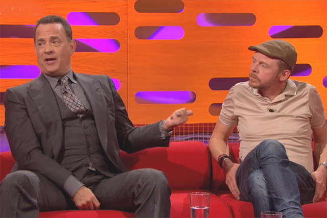 Tom Hanks and Simon Pegg on The Graham Norton Show