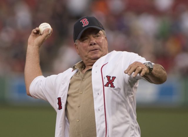 William Shatner throwing out the first pitch at a baseball game in 2016