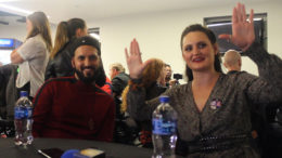 Shazad Latif and Mary Chieffo at NYCC Star Trek: Discovery press roundtable