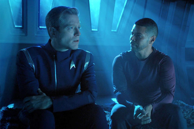 Stamets (Anthony Rapp) and Culber (Wilson Cruz) in the Star Trek: Discovery episode "Vaulting Ambition"