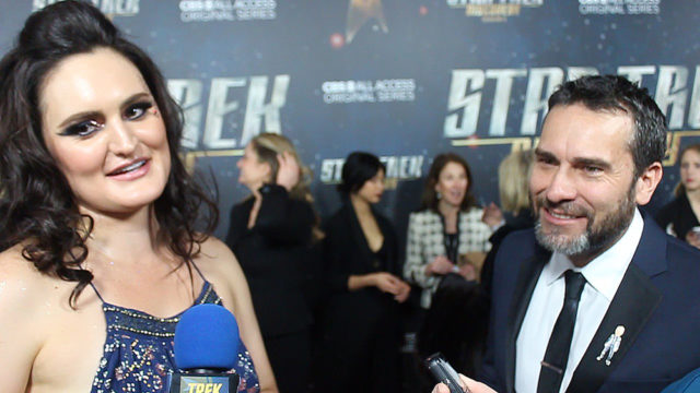 Mary Chieffo and James MacKinnon at the Star Trek: Discovery season 2 premiere red carpet