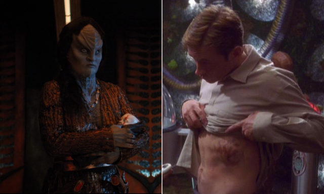 L'Rell and her baby and Trip Tucker pregnant - Star Trek