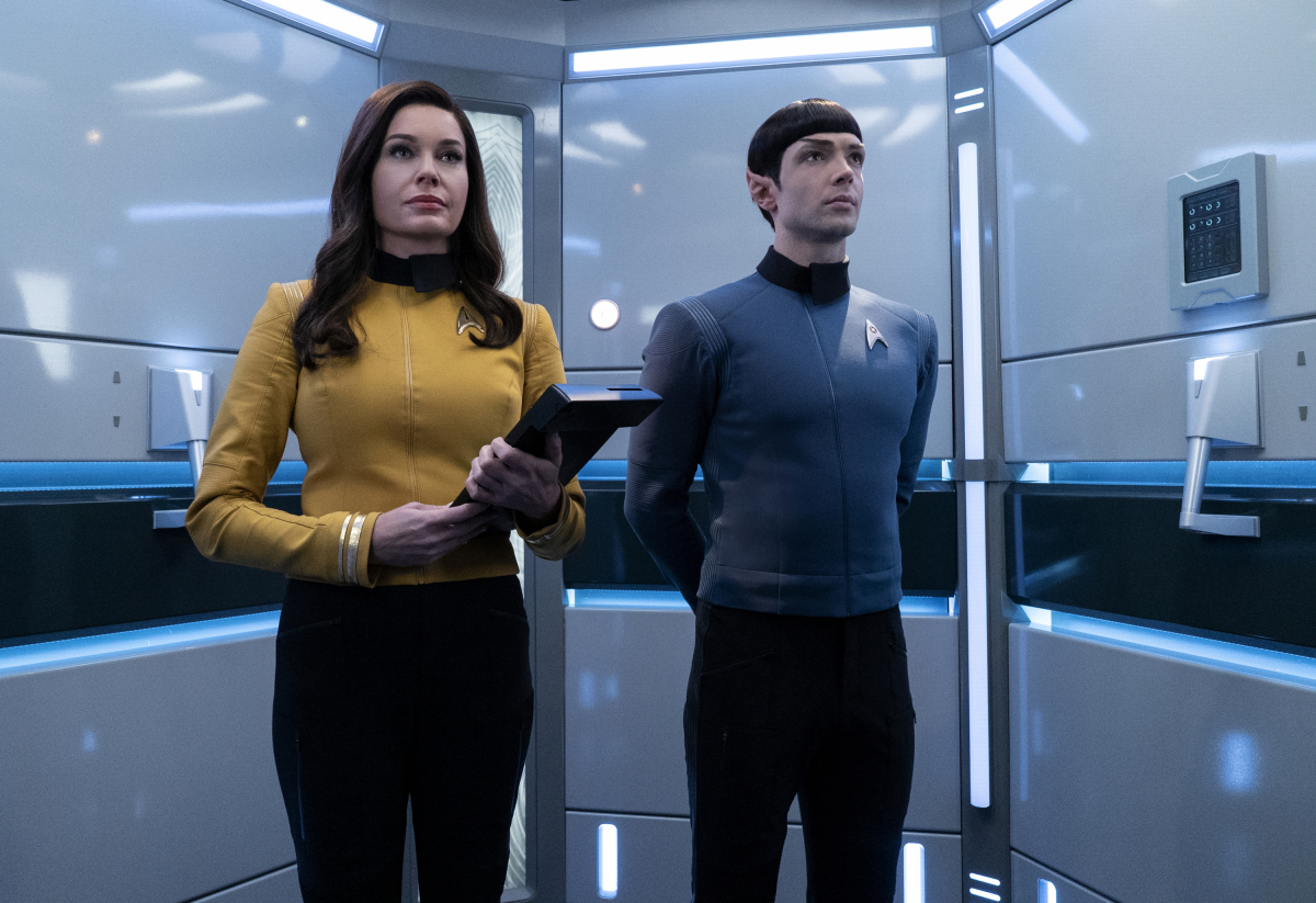 Rebecca Romijn Teases Tos Easter Eggs And Fun With Spock On ‘star Trek Strange New Worlds