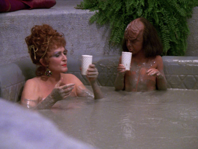 Lwaxana and Alexander in TNG's "Cost of Living" 