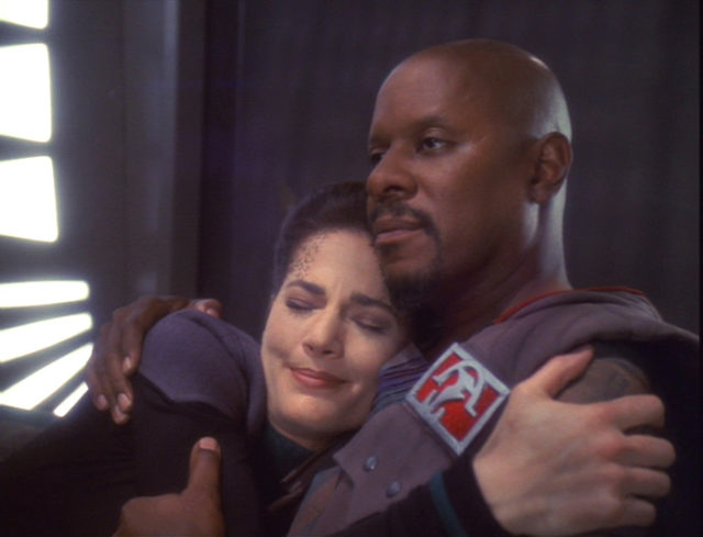 Dax and Sisko in DS9's "You Are Cordially Invited"