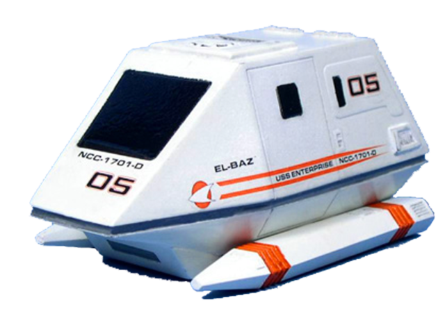 The El Baz shuttlecraft, Shuttle Pod's unofficial mascot