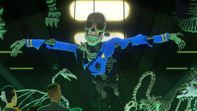 Spock Two's skeleton as seen in "Star Trek: Lower Decks" (Photo: CBS/Paramount+)