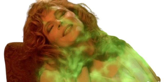 Beverly gettin' it on with a ghost candle in TNG's "Sub Rosa"