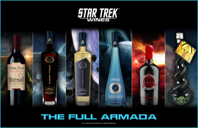 The full collection of Star Trek Wines