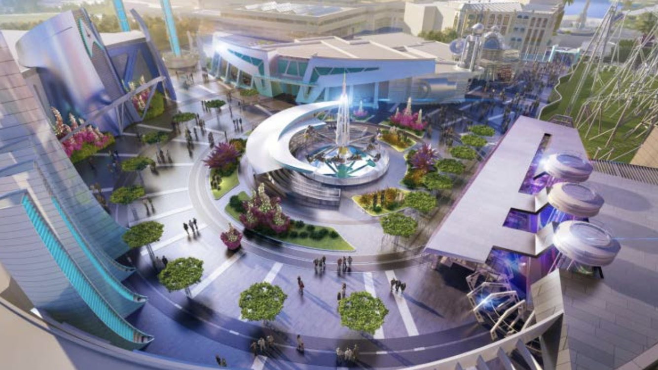 Artist rendering of possible Star Trek theme park land in China park