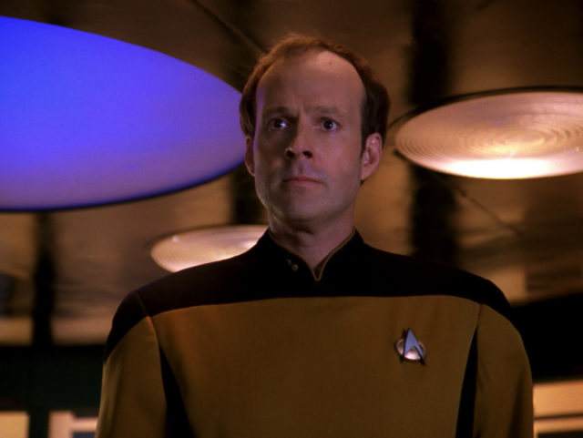 Dwight Schultz as Reginald Barclay on Star Trek: The Next Generation