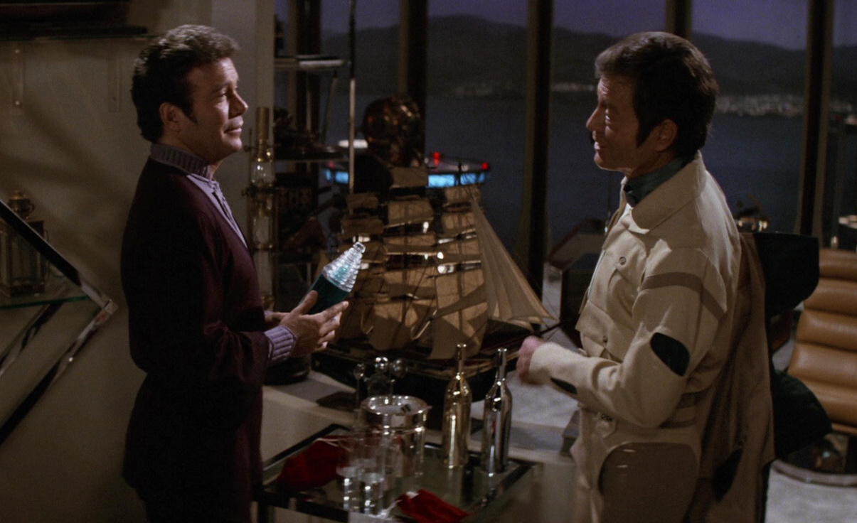 Kirk, Bones, and a bottle of Romulan Ale