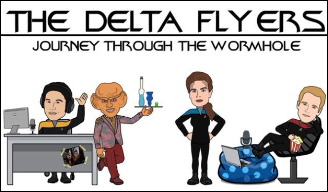 Delta Flyers graphic with Terry Farrell and Armin Shimerman added