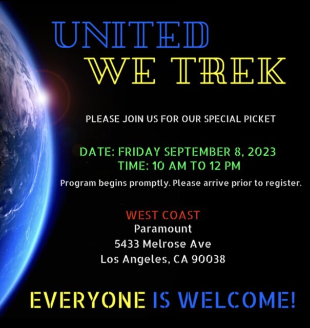 United We Trek picket day in Los Angeles
