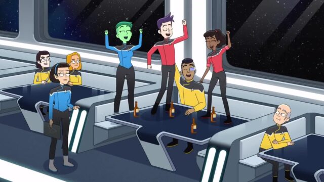 Star Trek: Lower Decks - chanting "Lower Decks" 