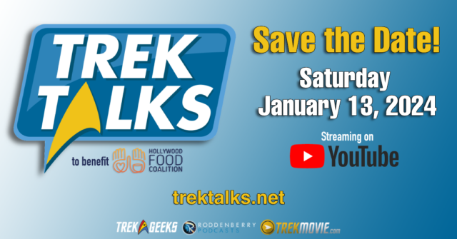 TREKtalks 3: January 13, 2024 on YouTube for Hollywood Food Coalition